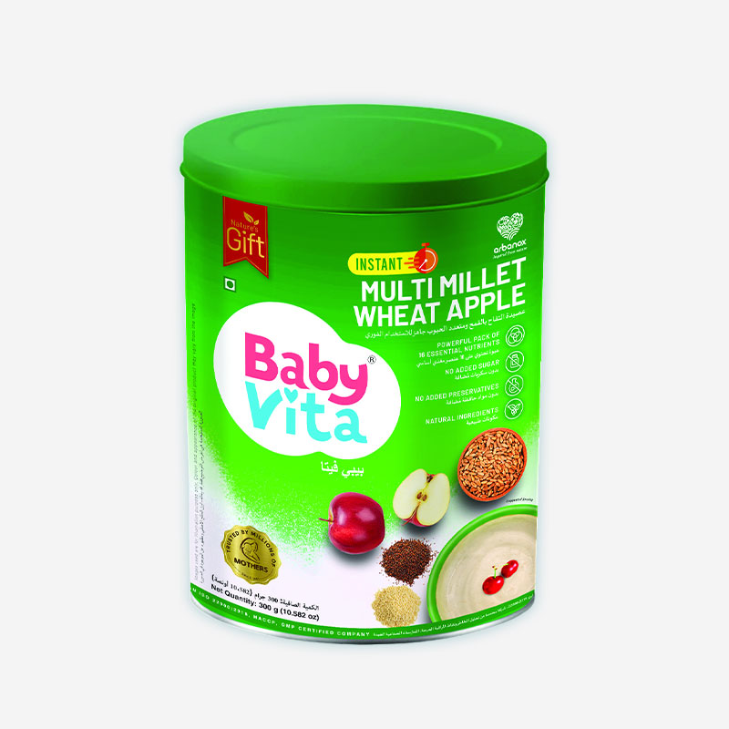 BabyVita Instant Multi Millet Wheat Apple Powder